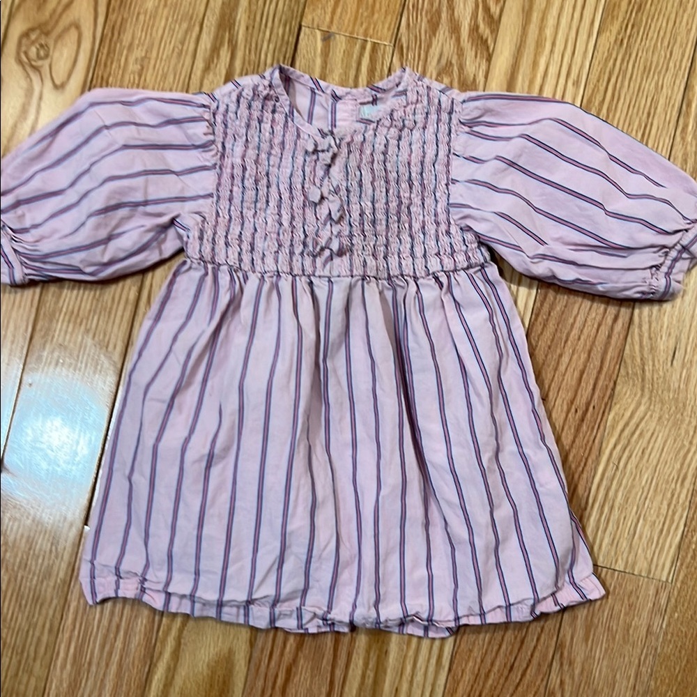 Pink and Purple Striped Baby Dress